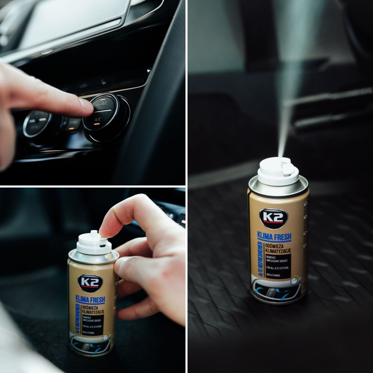 K2 Ilmastoinninpuhdistusaine 150 ml sitruuna