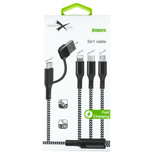 EXTREME USB-kaapeli 5-in-1   1,2 m