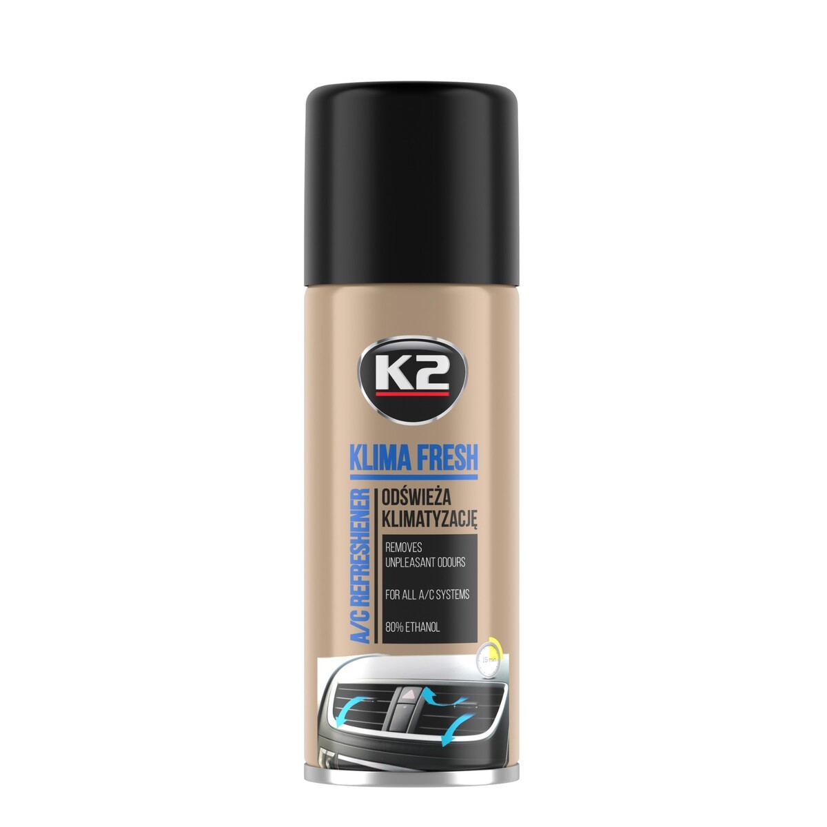 K2 Ilmastoinninpuhdistusaine 150 ml sitruuna